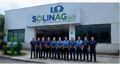 Equipo SOLINAG SAS frente a la planta en Turbaco, Bolívar